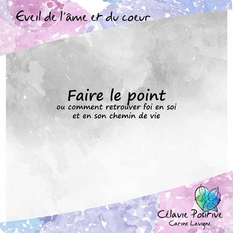 FAIRE LE POINT SUR SON CHEMIN DE VIE