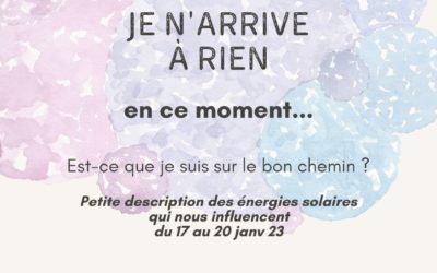 LES ENERGIES du 17 au 20 janv 23